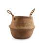 Rattan Straw Basket Wicker Seagrasss Folding Laundry Flower Pot Flower Vase Home Garden Hanging Basket Wedding Gift Basket