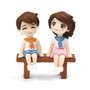 Cute Lovers Couple Figurines Miniature