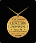 To My Granddaughter  Necklace From Grandpa, Never Forget That I Love You - Your Smile Makes Me Smile . . .