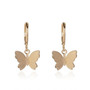 Long Sliver Butterfly Drop Earrings