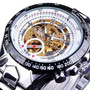 Winner Skeleton Dial Stainless Steel Watch