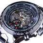 Winner Skeleton Dial Stainless Steel Watch