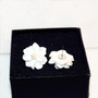 Big White Flower Earrings