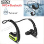 Wireless Earphones Waterproof Swimming Headphone Sports Earbuds Bluetooth Headset Stereo 8G MP3 Player