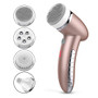 4 In 1 Facial Cleansing Brush Sonic Vibration Mini Face Cleaner Waterproof Deep Pore Cleaning Machine Electric Face Massage