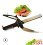 Smart Clever Scissor Cutter 2 in 1 Cutting Board Utility Cutter Stainless Steel Ourdoor Smart Vegetable Scissor Kitchen Knife