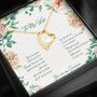 To My Wife - You Are My Sunshine - Heart Diamond Love Necklace