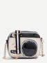 Camera Shaped Crossbody Bag With Buckle