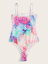 Tie Dye Rib-knit Bodysuit