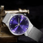 Classy Watch Men Date Quartz-watch Stainless Steel Mesh Strap Ultra Thin Dial Clock
