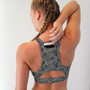 Women Sports Top Female with Phone Pocket Compression Push Up Underwear Sports Bra Sportswear Strap Printed Yoga Bra Top