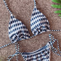 Plaid is Back!  Sexy Plaid Bikini 2019 Pleated swimsuit