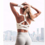 White Strap Push Up Sports Bra for Women Gym Running yoga top Bra Athletic Vest Hollow out Sportswear Underwear