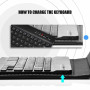 Wireless Bluetooth Keyboard With Leather