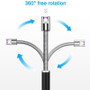 USB Electric 360 Degree Rotation Rechargeable Flameless Windproof Zinc Alloy Lighter