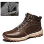 Fashion Leather Snow Men's Ankle Boots