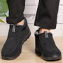 Men Ankle Boots Wedges Slip On Shoes