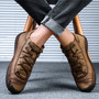 Vintage Leather Warm Snow Men's Ankle  Boots