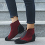 Women's Vintage Suede Stitching Boots