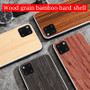For iPhone X XS XS Max XR Cover Bamboo Wood Hard Phone Case