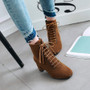 Ladies High Heels Short Suede  Ankle Boots