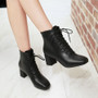 Ladies High Heels Short Suede  Ankle Boots