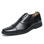 Dress Shoes -  Men Genuine Leather Formal Flats Dress Shoes