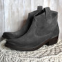 Womens Vintage Slip-On Chunky Heel Ankle Boots