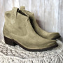 Womens Vintage Slip-On Chunky Heel Ankle Boots