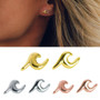 Beach Wave Stud Earrings