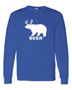 Men's/Unisex Drinking Bear Deer Beer Long Sleeve