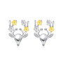 Crystal Deer Stud Earrings Women Fashion Jewelry Gift