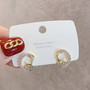 Crystal Deer Stud Earrings Women Fashion Jewelry Gift