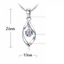 925 sterling silver women's fashion new jewelry high quality crystal zircon retro simple pendant necklace long 45CM