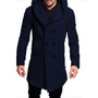 Autumn Winter Mens Long Trench Coat Fashion Boutique Wool Coats Brand Male Slim Woolen Windbreaker Jacket Plus Size S-3XL