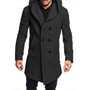 Autumn Winter Mens Long Trench Coat Fashion Boutique Wool Coats Brand Male Slim Woolen Windbreaker Jacket Plus Size S-3XL