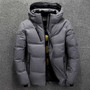 Winter Warm Men Jacket Coat Casual Autumn Stand Collar Puffer Thick Hat White Duck Parka Male Men's Winter Down Jacket With Hood