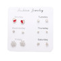 Women's Earrings Set Pearl Earrings For Women Fashion Jewelry Geometric Crystal Heart Stud Earrings