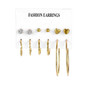 Women's Earrings Set Pearl Earrings For Women Fashion Jewelry Geometric Crystal Heart Stud Earrings