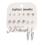 Women's Earrings Set Pearl Earrings For Women Fashion Jewelry Geometric Crystal Heart Stud Earrings