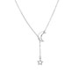 Fashion Moon Star Pendant Choker Necklace Simple Gold Color Alloy Charm Chain  Necklace For Women Party Jewelry