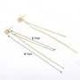 New Long Crystal Tassel Gold Color Dangle Earrings