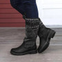 Women Winter Autumn Low-heels Vintage Gladiator Booties