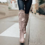 Women Winter Warm High Heels Knee High Boots
