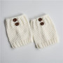 Women Short Button Crochet Leg Warmers Winter Fall  Knit Boot Cuffs Socks