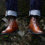 Fashion Rivet Men Lace Up Leather Boots