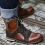 Fashion Men Lace Up  Ankle Leather Boots