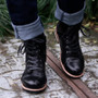 Fashion Men Lace Up  Ankle Leather Boots