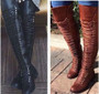 Boot - New Women's Lace Up Slim Over Knee High Boot