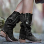 Ladies Gladiator Vintage Mid-Heels Winter Boots